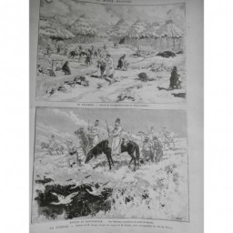 1877 MI BULARIE GUERRE ROUTSCHOUCK TCHERKESS SURVEILLANCE DANUBE DESSIN VIERGE