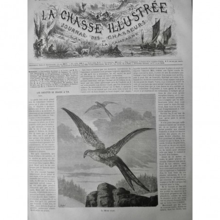 1872 CHASSE MILAN ROYAL OISEAU MONTAGNE