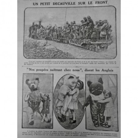 1916 TRAIN BLINDÉ CHEMIN FER DECAUVILLE FRONT SOLDAT VOIE TRANSPORT MUNITION