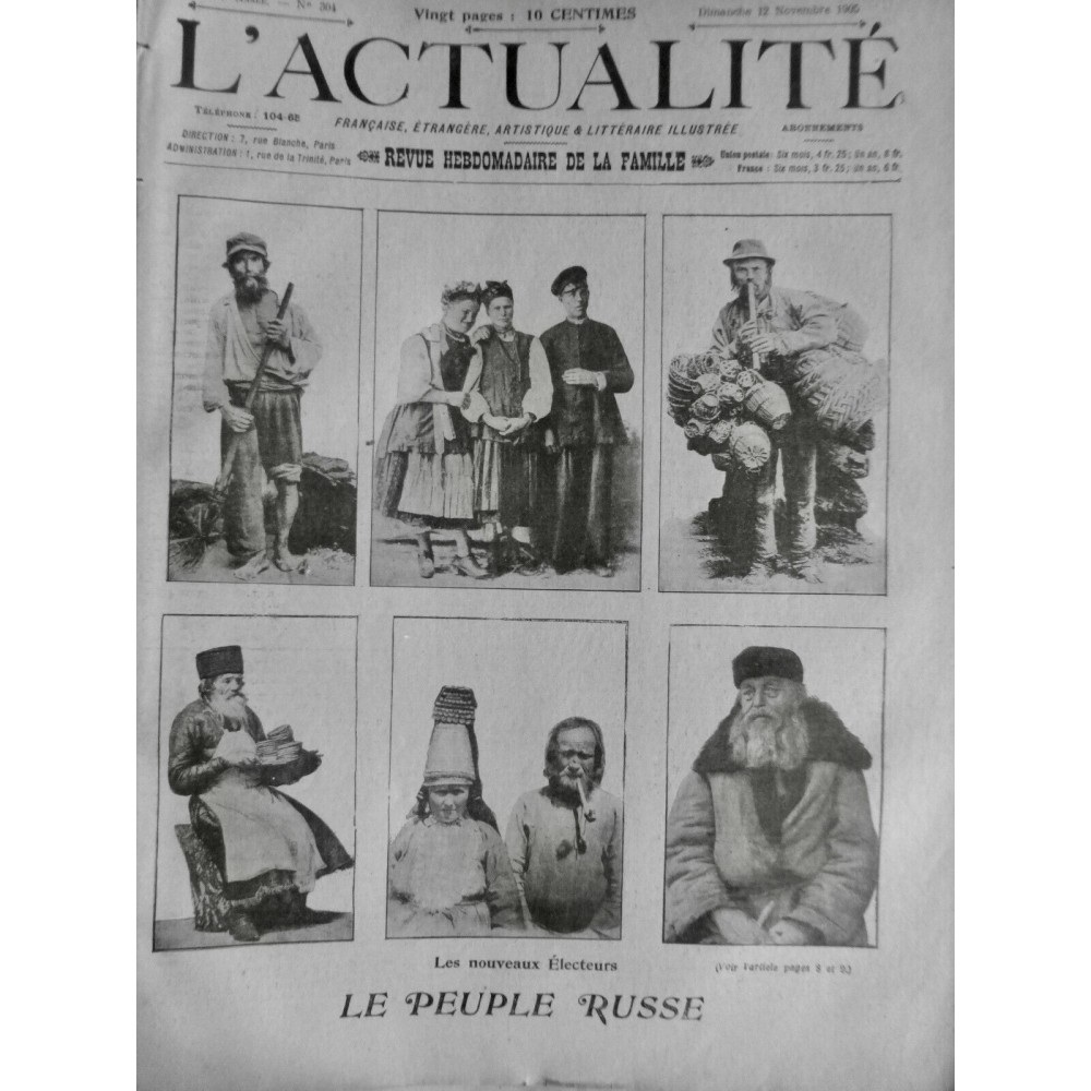 1905 A PEUPLE RUSSE NOUVEAUX ELECTEURS TSAR NICOLS II CONSERVATEUR LIBERAUX