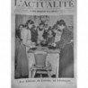 1905 A ALLEMAGNE CLASSE CUISINE JEUNE FILLE APPRENTISSAGE ECOLE