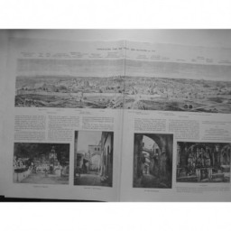 1918 EMPIRE OTTOMAN TURQUIE JERUSALEM MONT OLIVIERS PANORAMA GROTTE AGONIE