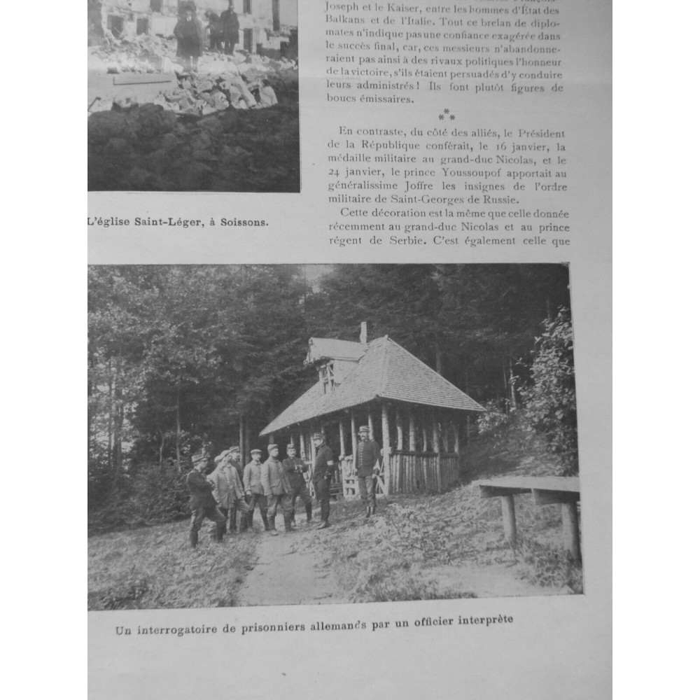 1915 FI GUERRE INTERROGATOIRE PRSONNIERS ALLEMANDS INTERPRETE