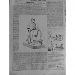 1846 I ROSSINI STATUE BLOC MARBRE M ETEX ACADEMIE ROYALE MUSIQUE