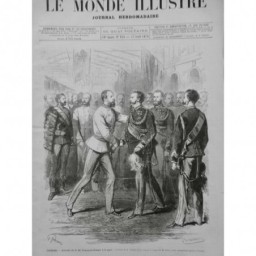 1875 I MI VENISE FRANCOIS JOSEPH EMPEREUR ROI VICTOR EMMANUEL GARE  3 JOURNAUX