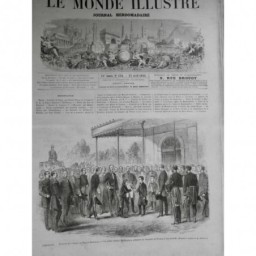 1868 MI CHERBOURG VOYAGE PRINCE IMPERIAL GASTON BEAULIEU REMISE BOUQUET FLEUR