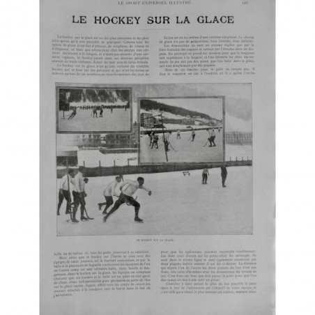 1900 SUI HOCKEY SUR GLACE CROSSE PALET CUIR PATIN BUT