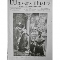 1894 UI NOEL CRECHE ADORATION EGLISE ARLES CHANDELIER STATUE PRIERE VALVERANE