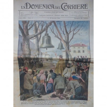 1920 DC CEREMONIE CATHOLIQUE BENEDICTION CLOCHE EGLISE PRETRE PORDENONE