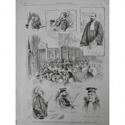 1894 UI DREYFUS PROCES SEANCE TRIBUNAL AVOCAT DEFENSE DEMANGE LOEW AUDIENCE