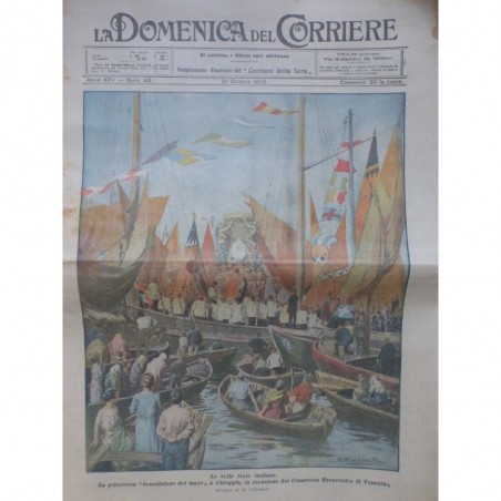 1923 DC CEREMONIE CHIOGGIA BENEDICTION MER CONGRES EUCHARISTIQUE VENISE