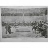 1888 FI CONCOURS HIPPIQUE MANEGE CHEVAUX ENTRAINEMENT CAVALIER DRESSAGE MONTIGNY