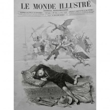 1888 MI RENTREE CLASSE CAUCHEMAR ENFANT VACANCE JEUX LOISIRS ECOLE DEMON MARIE