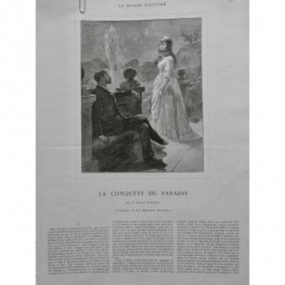 1888 MI CONQUETE PARADIS APPARITION JEUNE FILLE VISAGE AMOUREUX MARION CRAWFORD