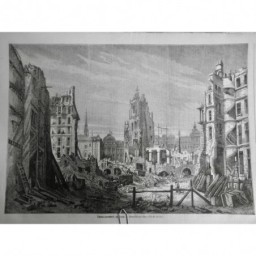 1862 MI NOTRE DAME PARIS FLECHE EMBELISSEMENT DEMOLITION ILE CITÉ