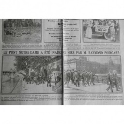 1919 E NOTRE DAME PARIS PONT SEINE RAYMOND POINCARE PRESIDENT INAUGURATION