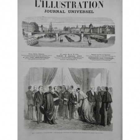 1872 I VERSAILLES 1ER JANVIER RECPTION PRESIDENT REPUBLIQUE DEPUTES ARCHEVEQUE