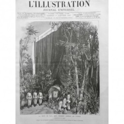 1887 I TONKIN PAUL BERT RESIDENT GENERAL CAMBODGE CORTEGE FUNEBRE