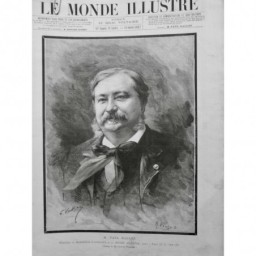 1887 MI PAUL DALLOZ DIRECTEUR MONDE ILLUSTRE MONITEUR UNIVERSEL PORTRAIT VUILLIE