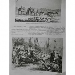 1874 I GUERRE ELEPHANT SERVICE ARTILLERIE INDE ANGLAISE TRANSPORT CANON