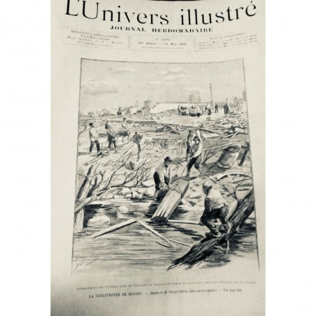 1895 UI BOUZEY CATASTROPHE BOUZEY INONDATION DIGUE CANAL VICTIMES 2 JOURNAUX