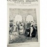 1895 UI THEATRE PORTE ST MARTIN COLLIER REINE DECOURCELLE DESSIN DUNKI