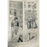 1895 UI CHANTEUR AMBULANT RUE MERE ENFANT PAUVRE PIECE MONNAIE DESSIN REDON