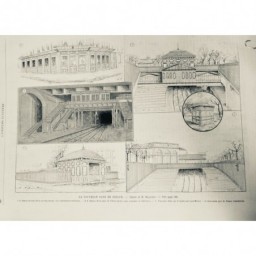 1895 UI NOUVELLE GARE SCEAUX STATION PRISE D'AIR DESSIN MAGNIANT