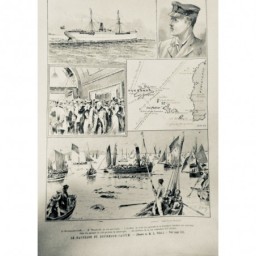 1896 UI NAUFRAGE "DRUMMOND-CASTLE" LONDRES MACQUARDT SURVIVANT PLAN FILLOL