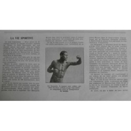 1909 VI BOXE BOXEUR AFRO AMERICAIN JOË JEANNETTE COMPETITION CHAMPIONNAT