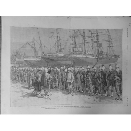 1887 ABYSSINIE ETHIOPIE NAPLES EMBARQUEMENT TROUPE ITALIENNE OPERATION