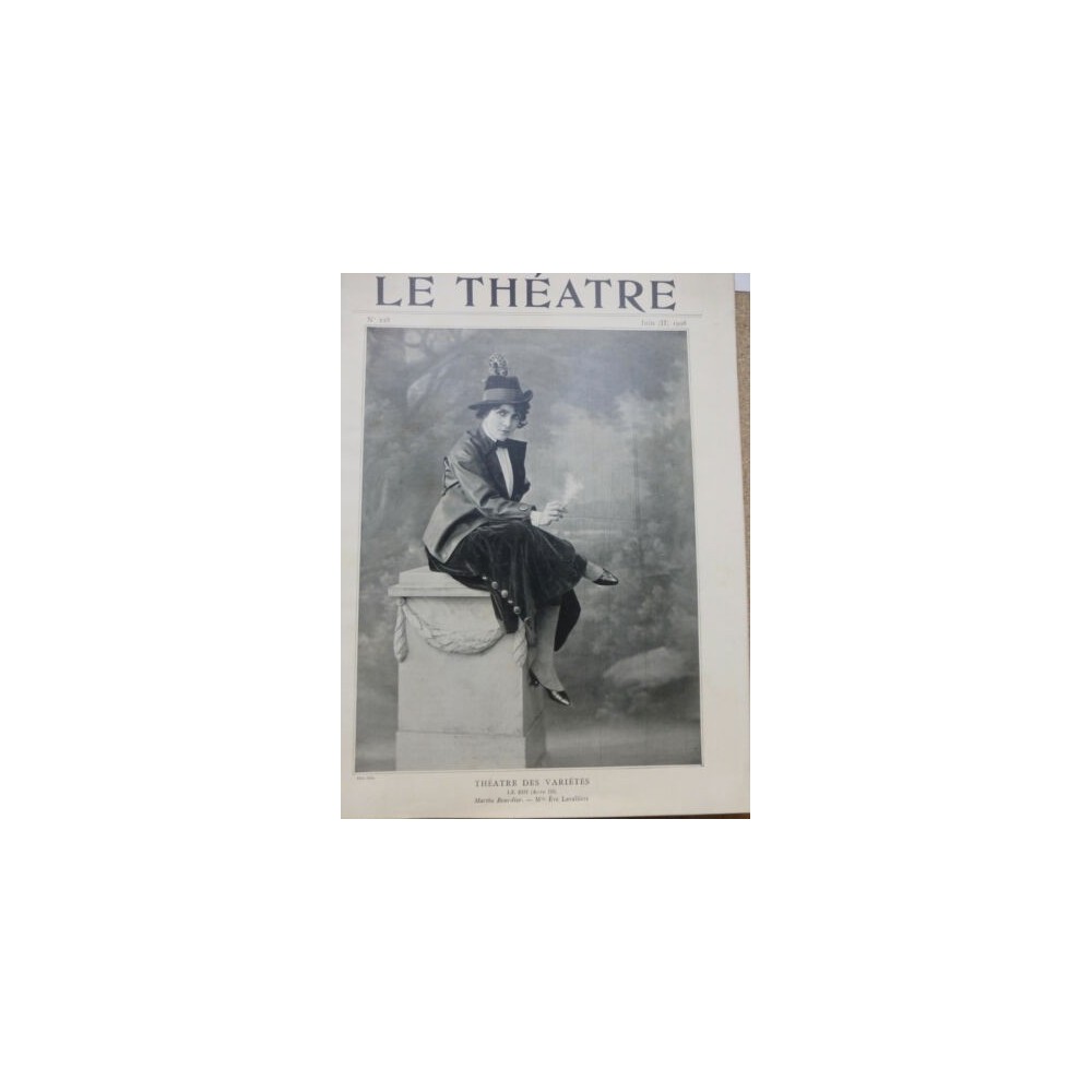 1908 THEATRE EVE LAVALLIERE MERENTIÉ CARMEN BRASSEUR LENDER DEARLY