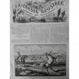 1872 CHEVAL SAUVAGE CHASSE NICK WHIFFLES CORDE PEAU BOEUF COU MUSTANG