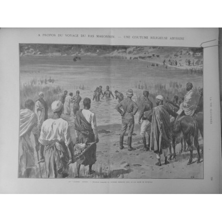 1902 ABYSSINIE ETHIOPIE LOURSES ABYSSIN LAC SACRÉ ZOUQUALA PELERIN MALADE BAIN