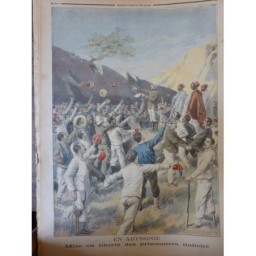 1896 ABYSSINIE ETHIOPIE MISE LIBERATION PRISONNIER ITALIEN ABYSSINIE