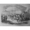 1868 ABYSSINIE ETHIOPIE EXPEDITION ANGLAISE ARRIVEE CAMP COURRIER ROI TIGRÉ