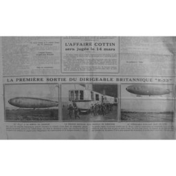 1919 E DIRIGEABLE ANGLAIS R33 SORTIE HANGAR NACELLE DIRECTION ASCENSION