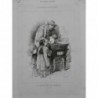 1872 MI MARCHAND MARRON POELE FEU CHATAIGNE CHAUDE CHALEUR ENFANT DESSIN BERTAIL