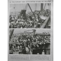 1917 TRANSPORT ANNAMITES ASIE FRANCE