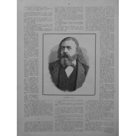 1872 IE PERSONNALITES THEOPHILE GAUTIER ROMANCIER POETE