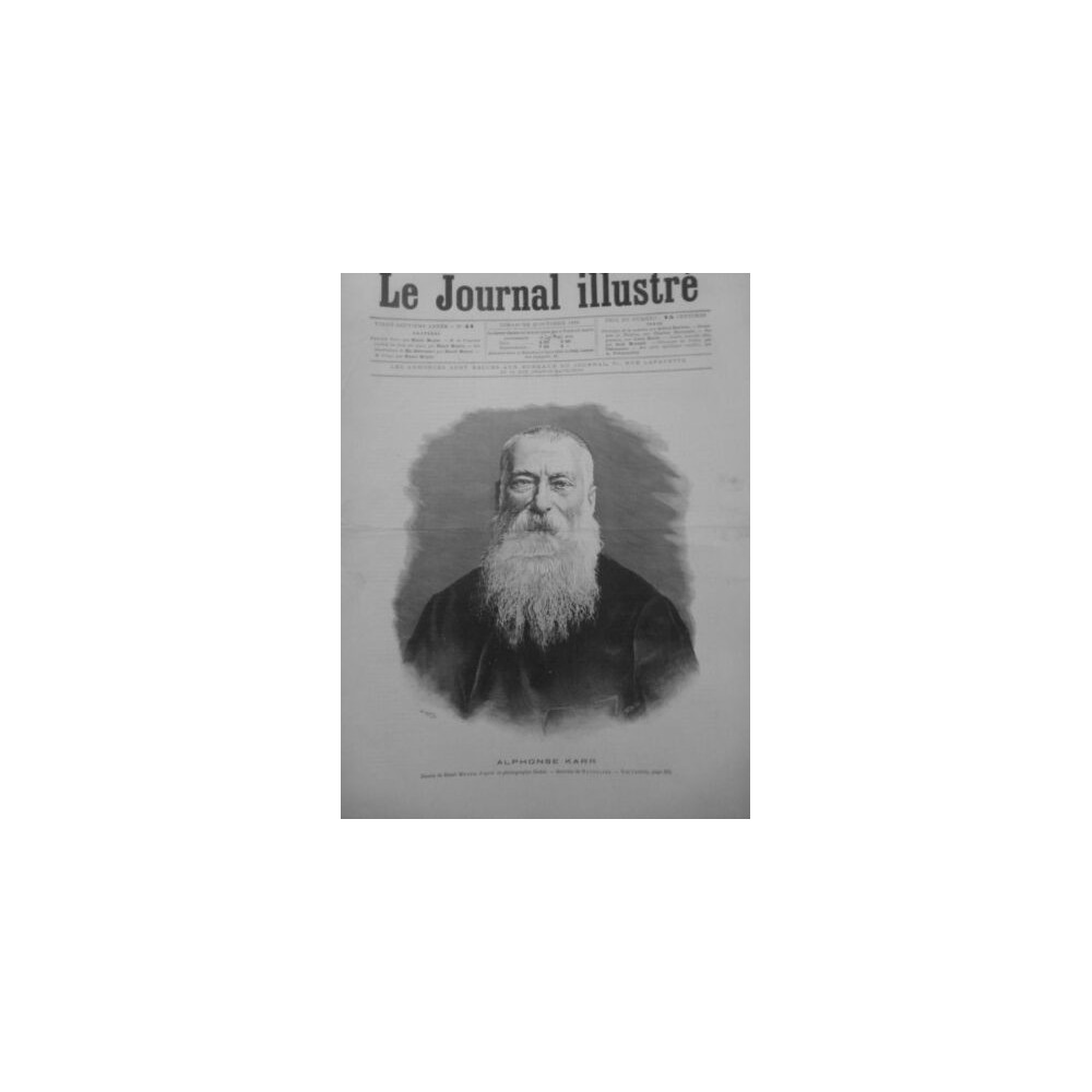 1890 PERSONNALITES ALPHONSE KARR ROMANCIER JOURNALISTE