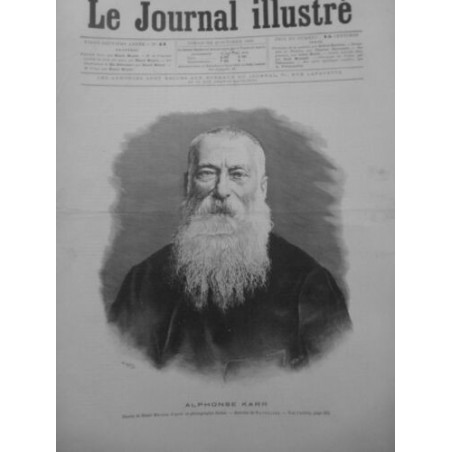 1890 PERSONNALITES ALPHONSE KARR ROMANCIER JOURNALISTE