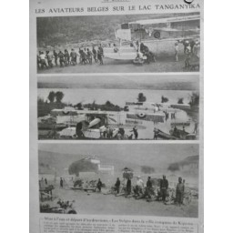 1917 CONGO AVIATEURS BELGES LAC TANGANYIKA