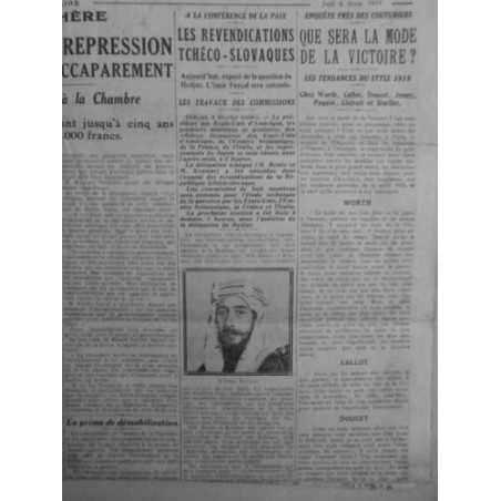 1919 MONDE MUSULMAN CONFERNCE PAIX EMIR FAYCAL