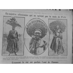 1916 COLONIE ALLEMANDE FEMMES CAMEROUNAISES COSTUMES TRADITIONNELS REFUSENT MODE