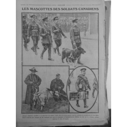 1914-1918 MASCOTTES SOLDATS CANADIENS CHIEN CHAT CHEVRE PERROQUETS