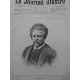 1892 PERSONNALITES ALFRED GREVIN CARICATURISTE DESSIN HENRI MEYER