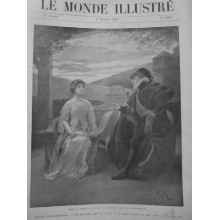 1907 PERSONNALITE FEMME THEATRE SARAH BERNHARDT LES BOUFFONS