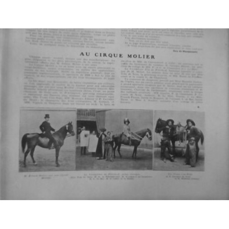 1908 CIRQUE MOLIIIER VICONTESSE PETERHOFF FANTAISIE EQUESTRE SCENE COMIQUE