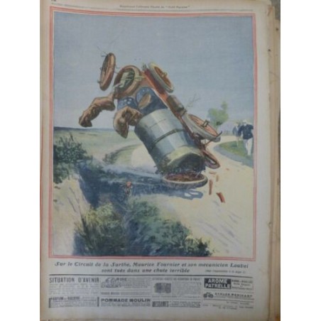 1911 MORT MAURICE FOURNIER MECANICIEN LOUVEL CIRCUIT SARTHE